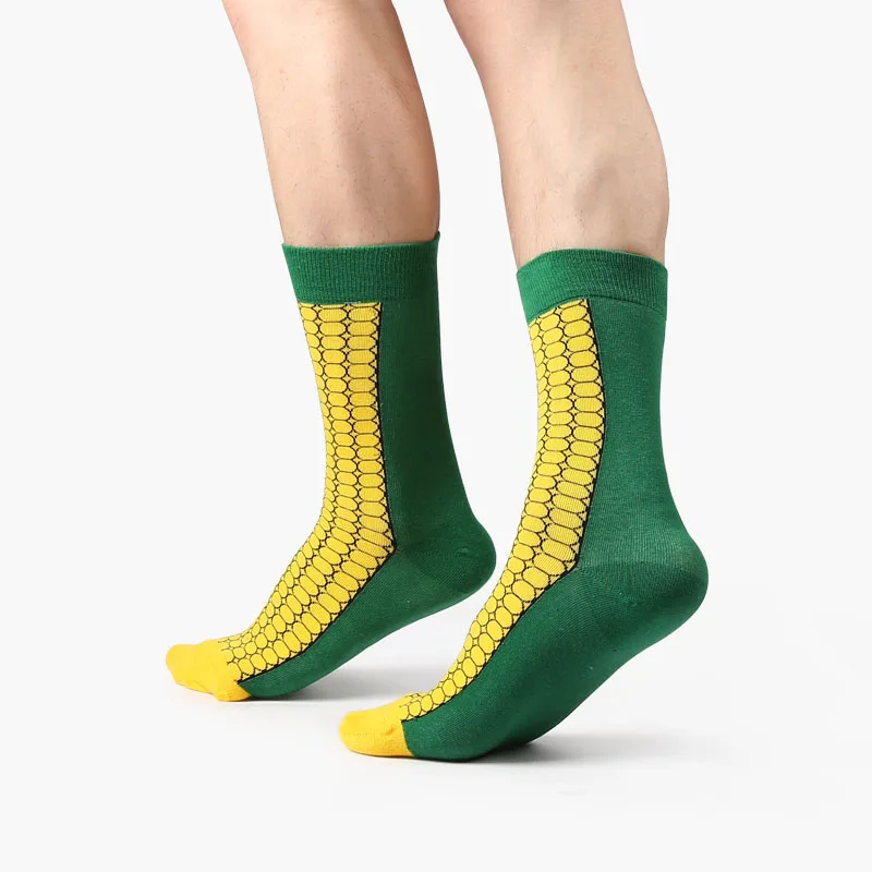 75% хлопок Chaussette Homme кукурузы арбуз Еда забавные Носки для девочек модные мужские