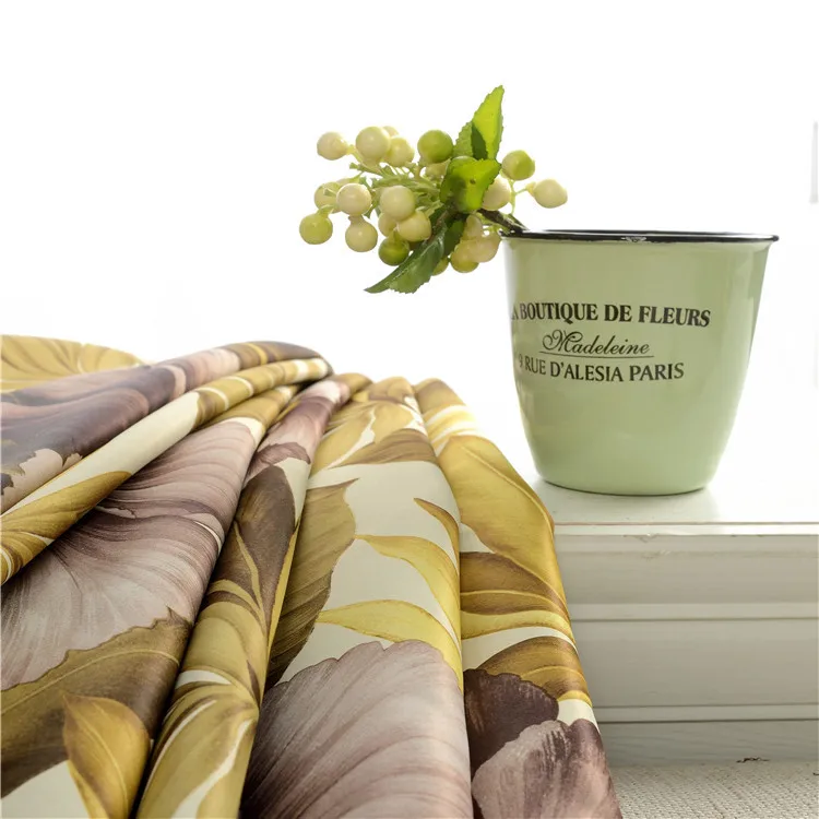 Европейский стиль занавеска из ткани высокого качества с цветочным принтом для