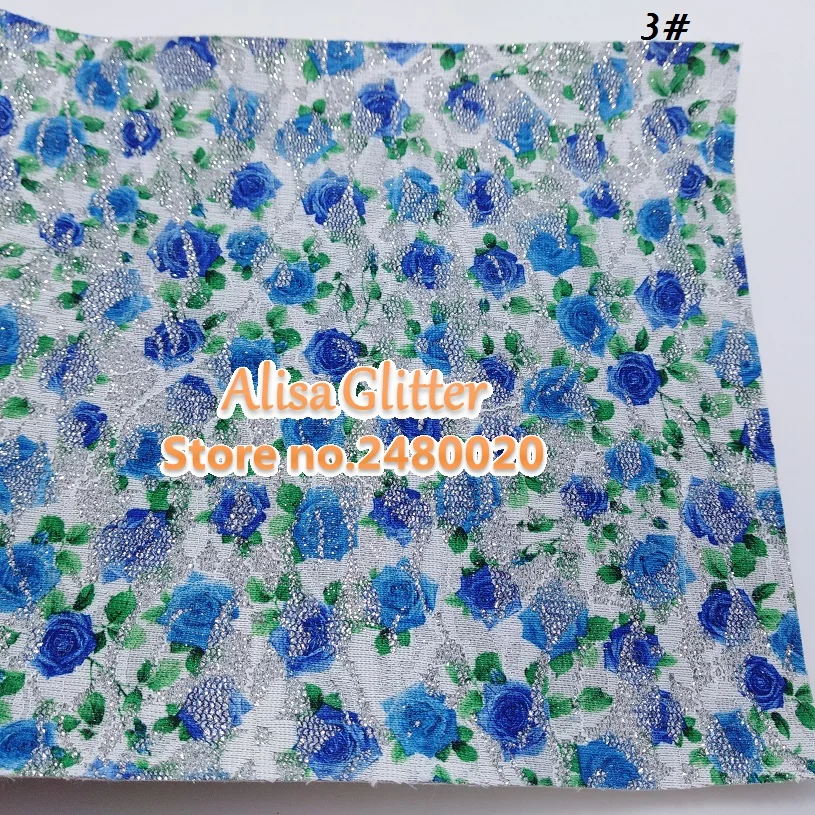 3 шт 21X29cm печатная розовая блестящая кружевная ткань искусственная синтетическая