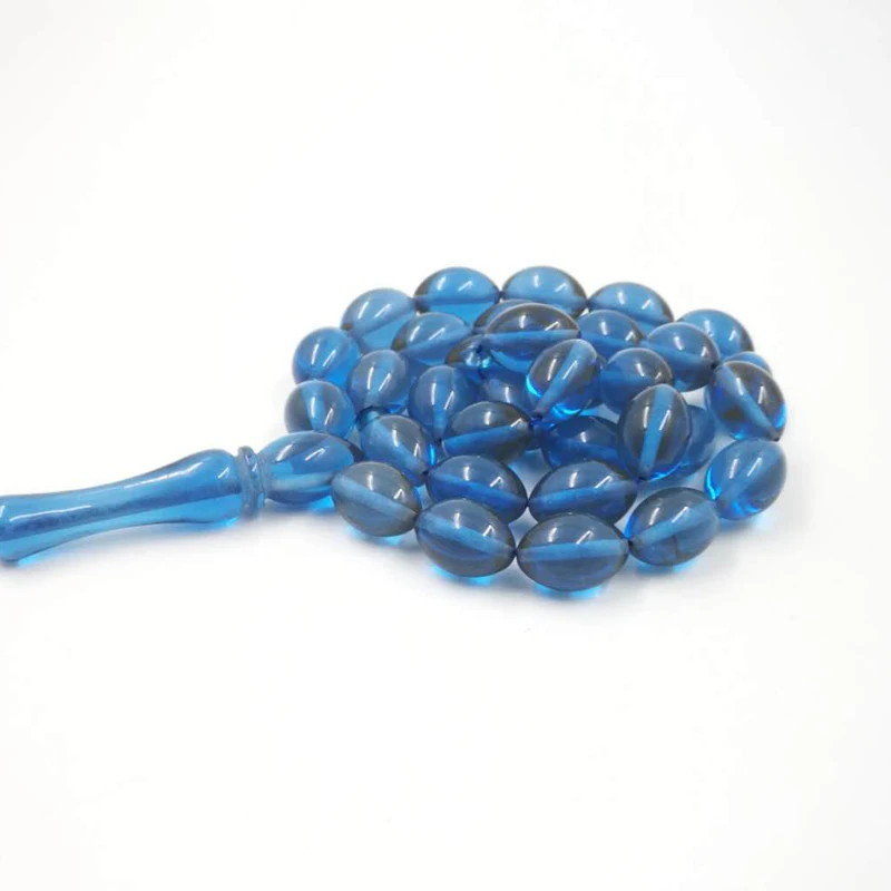Синий Tasbih 33 бусины из смолы металлическая кисточка специальный цвет стандартный