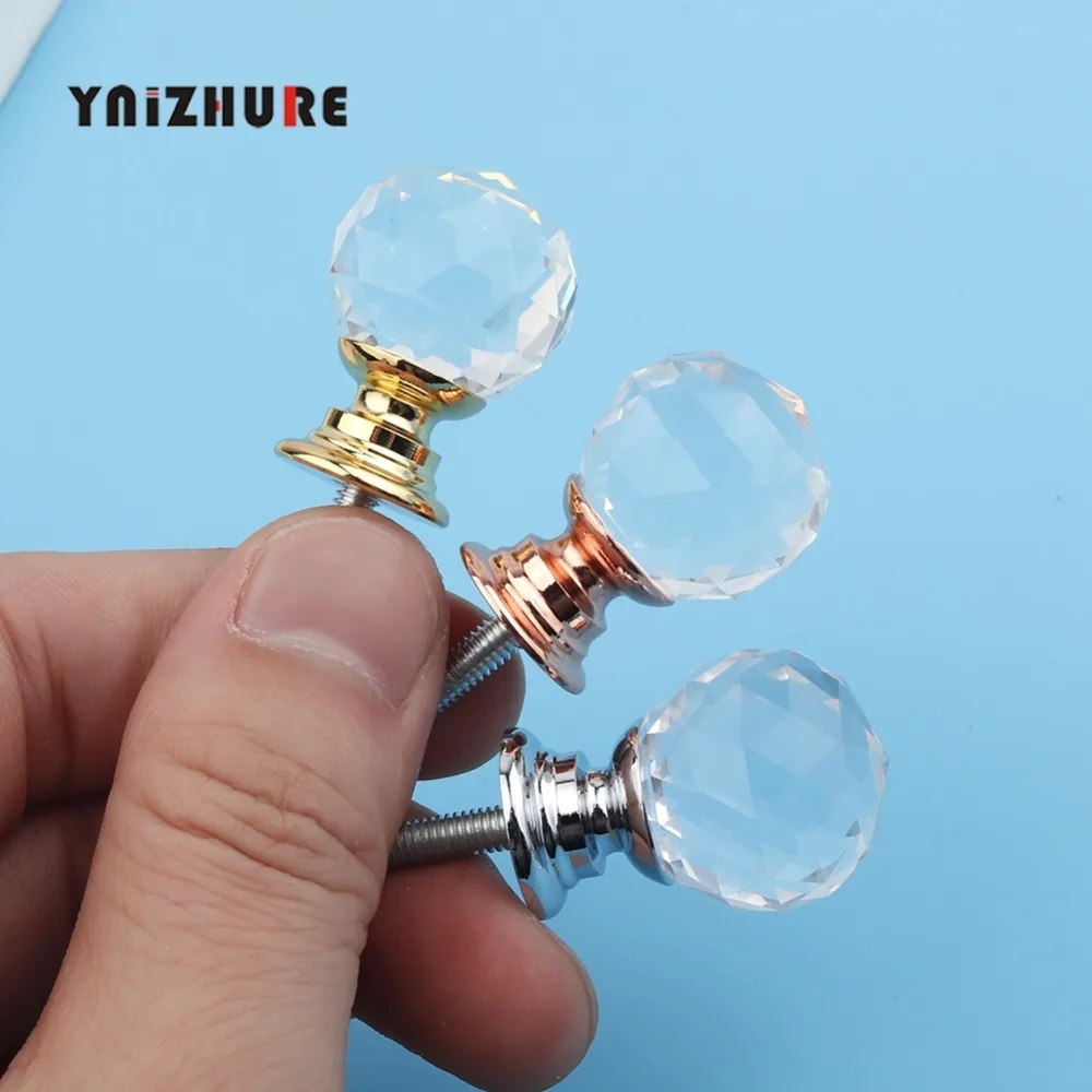 Кухонные ручки Одежда высшего качества 25 мм 10 шт дверные С кристалалми и стразами