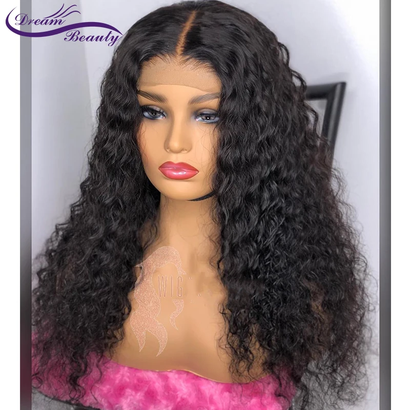 Dream beauty 250% плотность бразильские парики на кружеве 8-24 дюймов remy волосы предварительно сорванные человеческие волосы кудрявые парики натуральные волосы