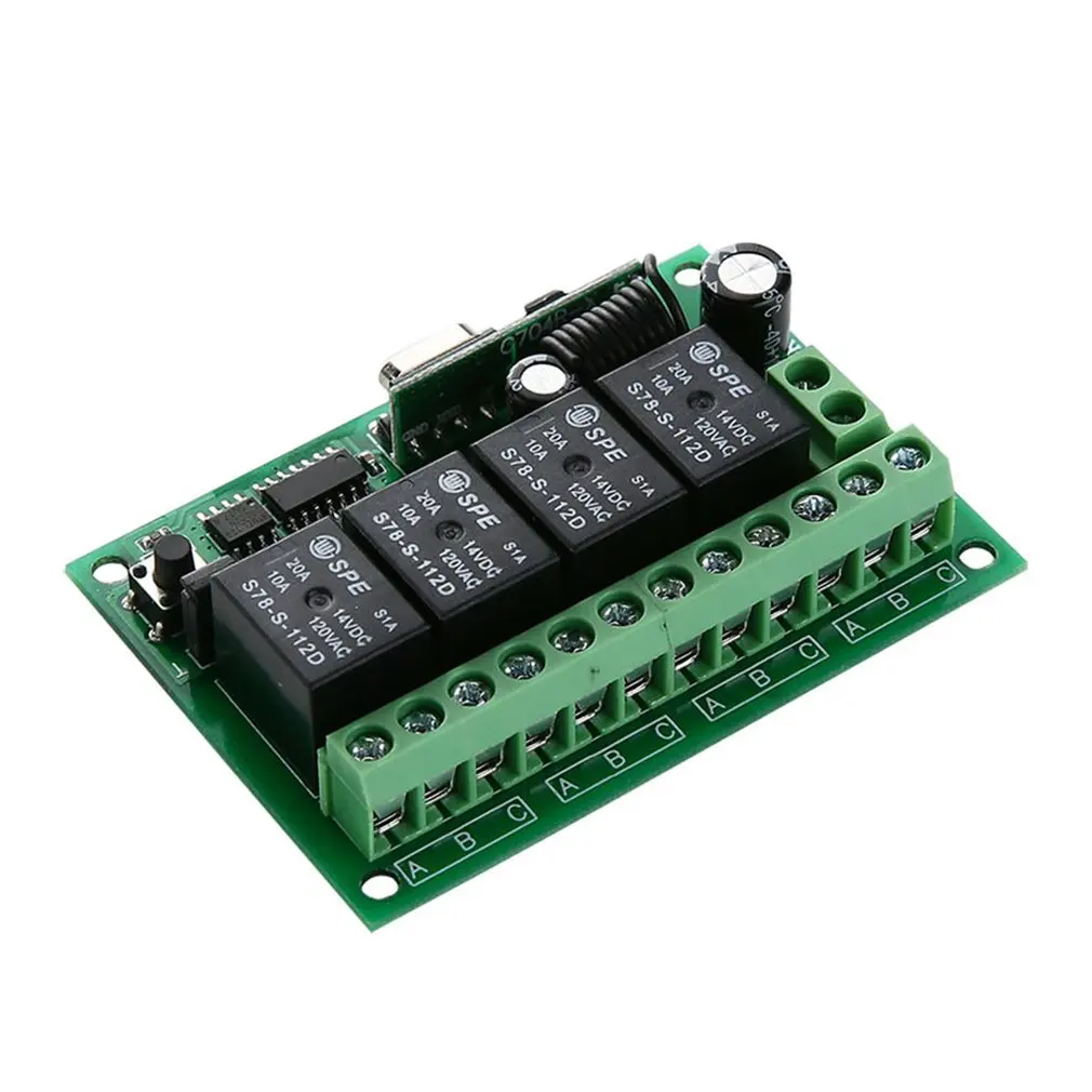 DC 12 V многофункциональный переключатель обучения Тип 4 способ получения 433 МГц