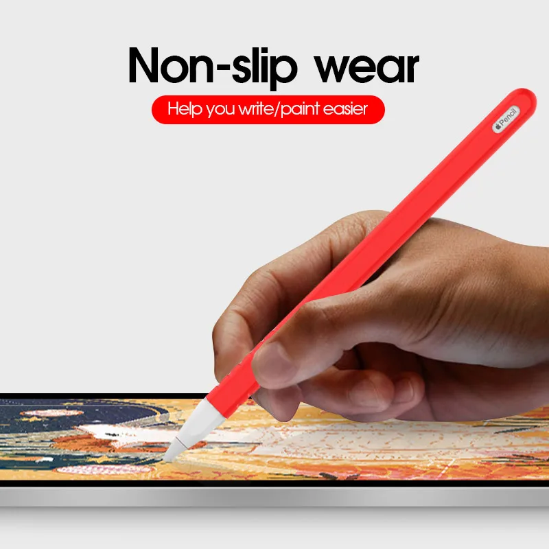 Мягкий силиконовый чехол, совместимый с Apple Pencil 2, чехол, совместимый с iPad Tablet ручка-стилус, защитный чехол