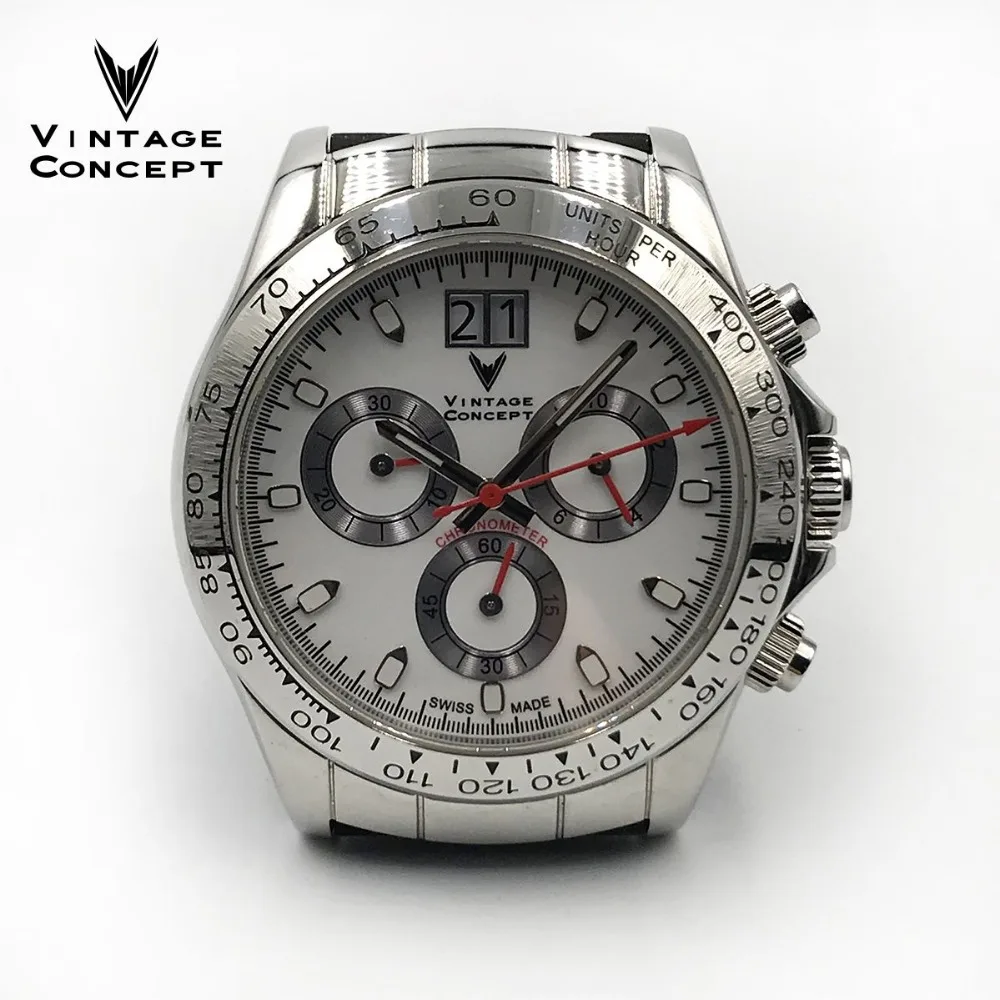 Vintage Concept Fashion Men watch in Quartz Watches Sapphire Glass Stainless Steel 10ATM Watch for Women falme male sport | Наручные часы