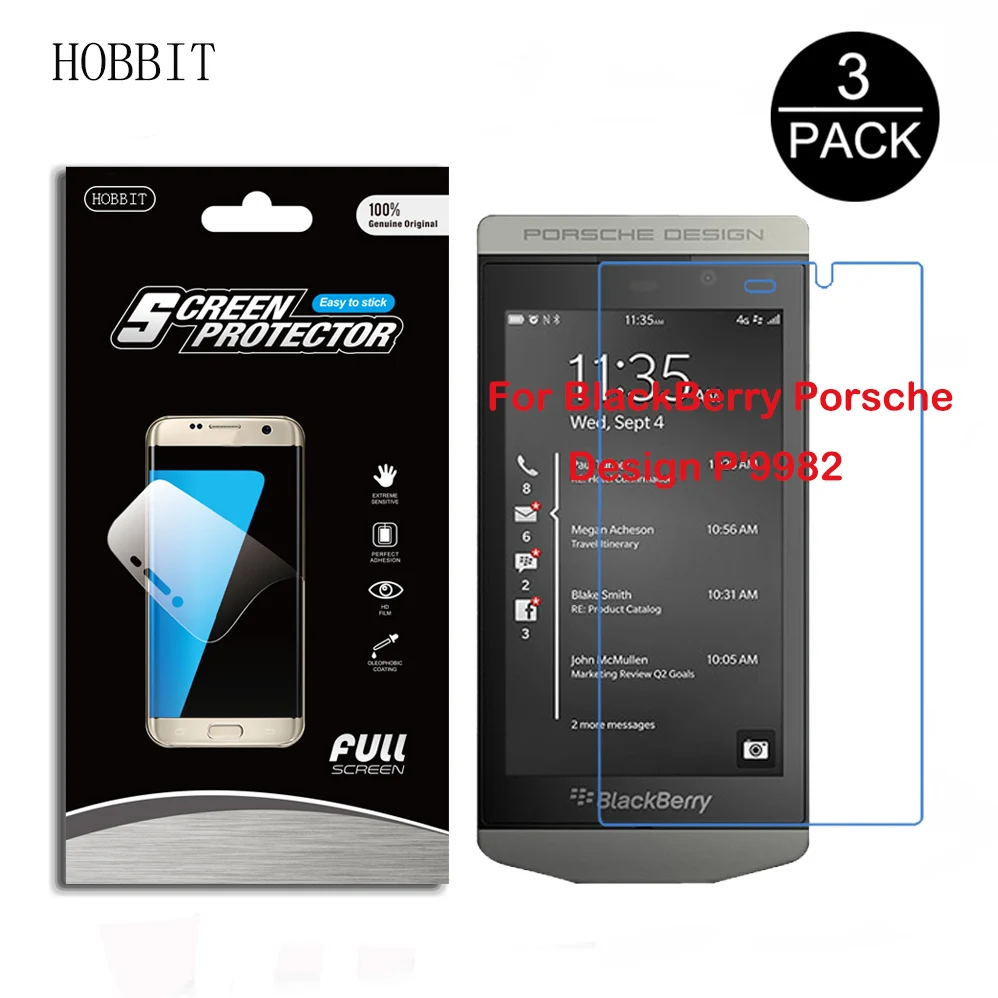 3 упаковки для BlackBerry Porsche Design P9982 / P9983 Nano 7H Противоударная мягкая защитная пленка