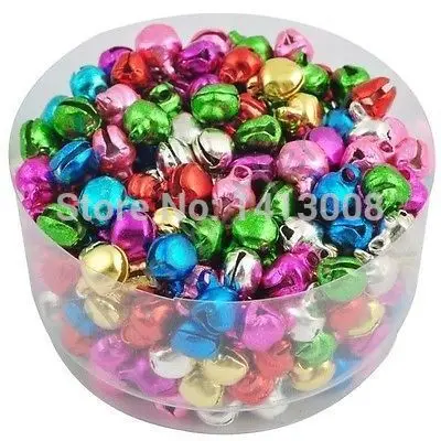 5 мм 100 ⑤ упак. смешанные цвета очаровательные рождественские колокольчики бусы