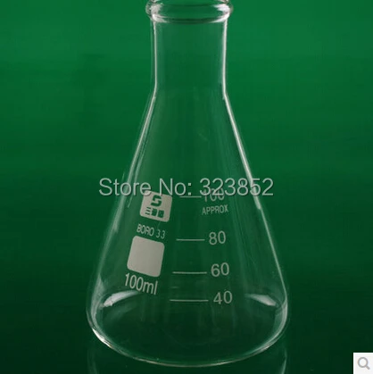 Стеклянная колба Erlenmeyer коническая 3 набор боросиликата 100 250 и 500 мл Прозрачный