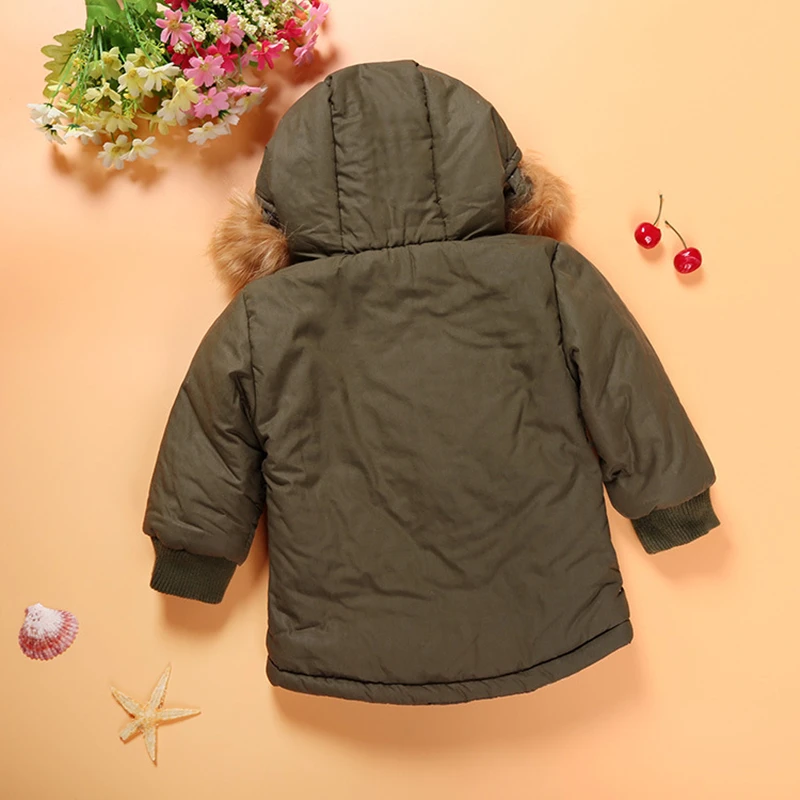 Kids warm Winter Coats Baby Boys Outerwear Parka Jacket Boy cotton Down Parkas 6M 12M 2 3 4 5 years |