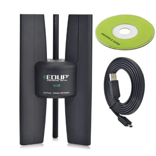 Triangle Tripod EDUP EP-N8535 IEEE802.11b/g/n 2.4GHz Ralink3070 chipset 150mbps high power usb lan wireless black | Компьютеры и офис