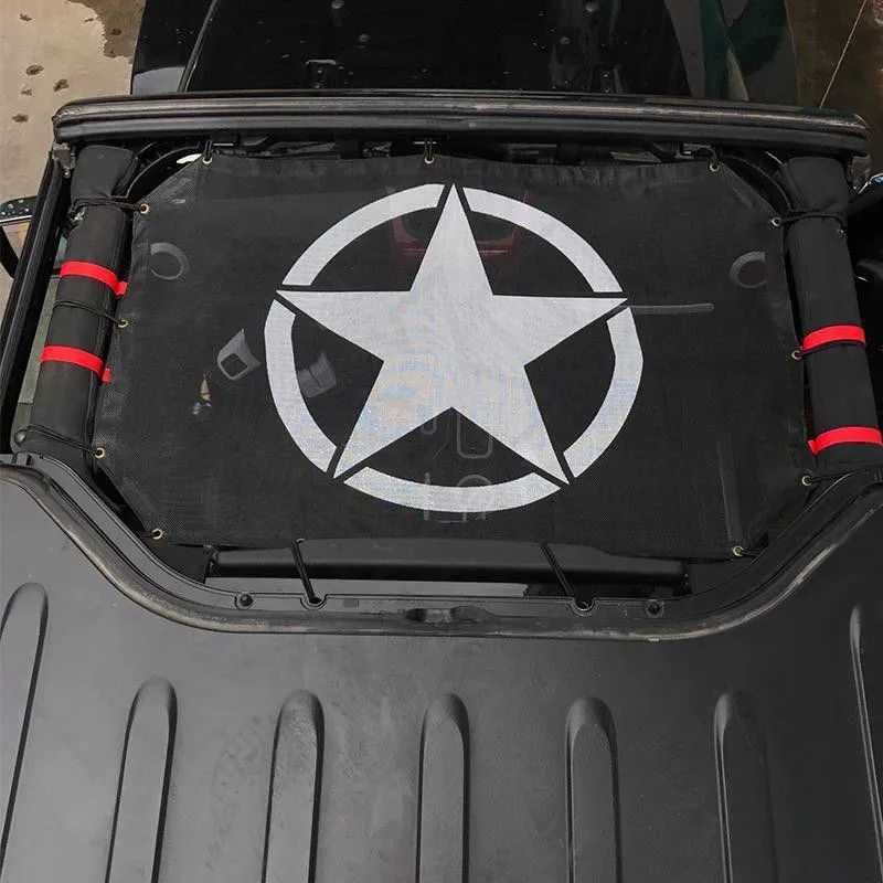 Солнцезащитный козырек Eclipse черная сетка для 2007 2018 Jeep Wrangler JK JKU 2 4Door