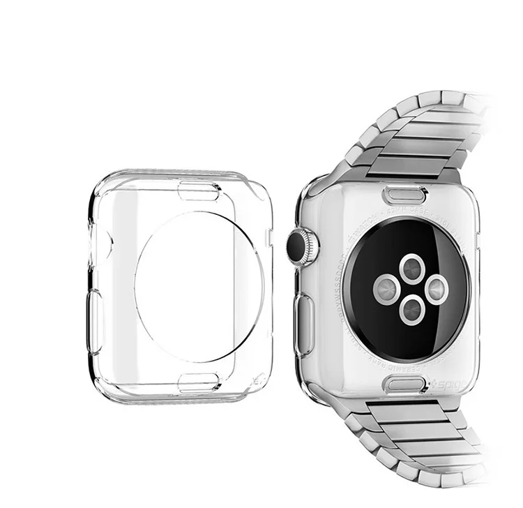 Ультратонкий силиконовый чехол для Apple Watch 4 3 2 часов 42 мм 44 38 40 защитный мягкий