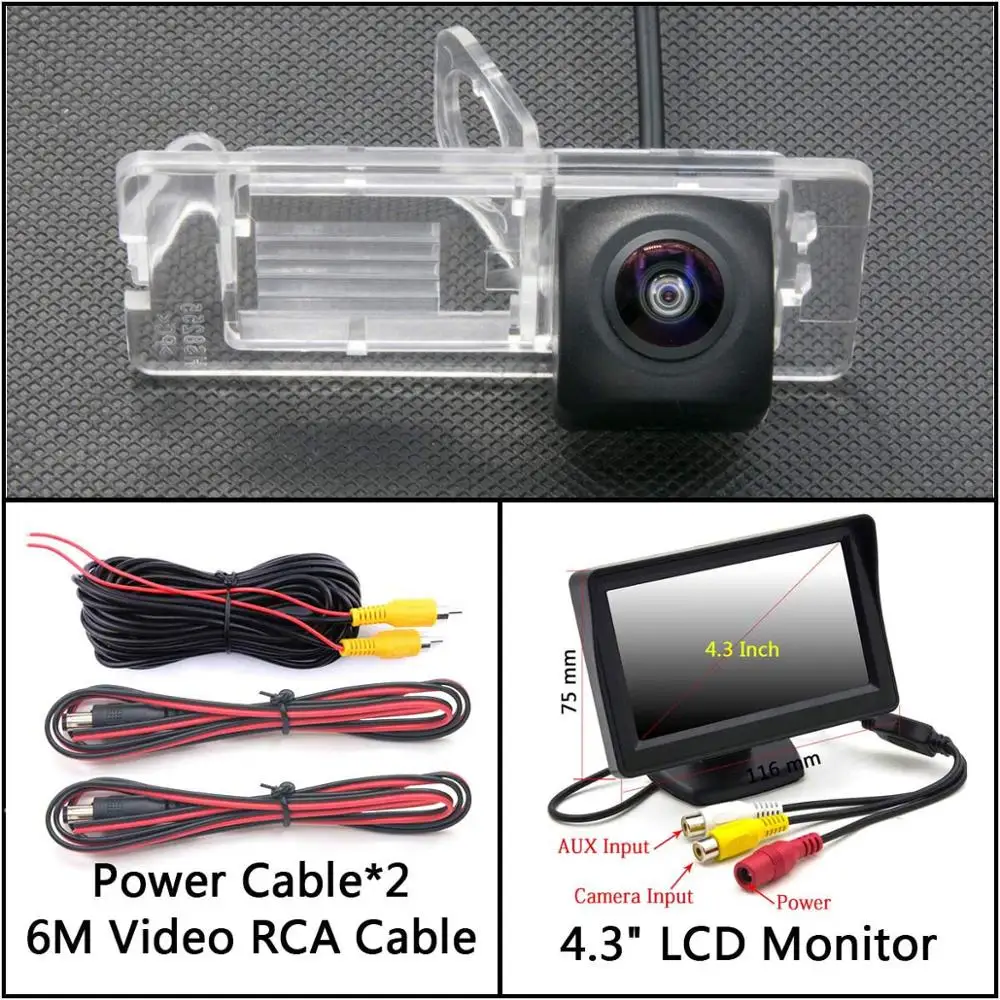 Cam Add 4.3 inch LCD 175 градусов HD резервная камера заднего вида для Renault Megane 3 Megane III Espace 4 trafc Лагуна III автомобильный монитор парковки - Название цвета: Cam Add 4.3 inch LCD
