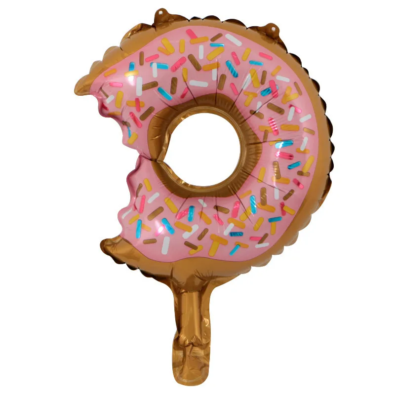 C 1PC Mini Hamburger Hot Dog Donut Pizza Ice Cream Foil Balloon Happy Birthday Party Decoration Globos Kids Toys June 9 - Цвет: C