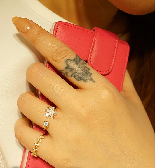 Новинка 2019 нежные регулируемые открытые кольца с цветами из циркония для женщин