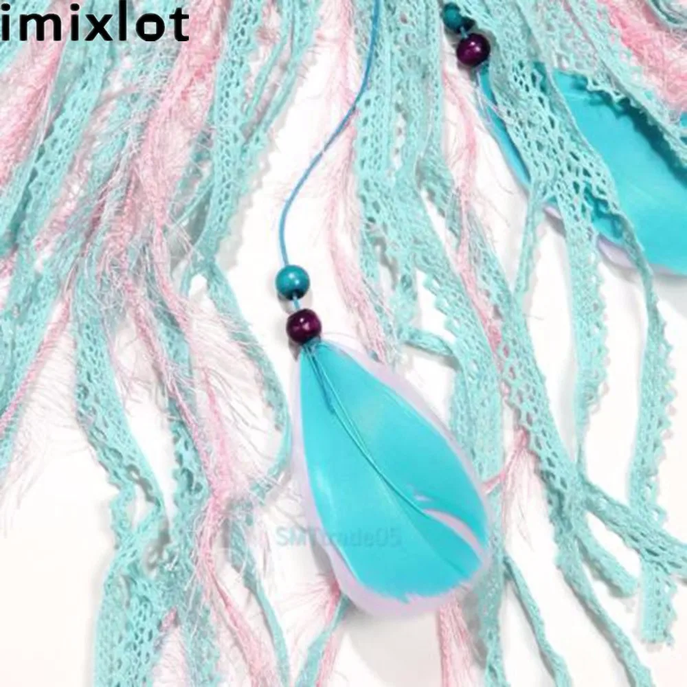 Imixlot синие кружевные перья Ловец снов Романтический большой китайский