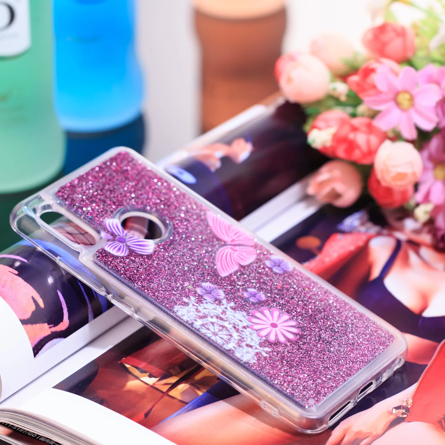 Роскошные Bling Ясно Quicksand чехол для Xiaomi Redmi Note 4X Примечание 5A Pro 360 крышка блеск