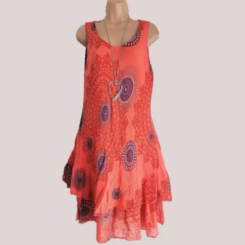 Женское платье без рукавов Boho летнее повседневное комфортное с естественным