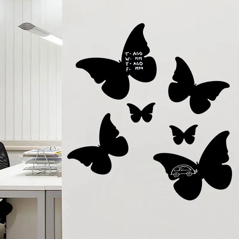 Наклейка на черную панель бабочки классные наклейки для стены в гостиной оптовая