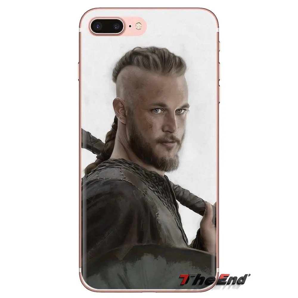 Soft Transparent Case Cover For Samsung Galaxy S3 S4 S5 Mini S6 S7 Edge S8 S9 S10 Plus Note 3 4 5 8 9 TV Ragnar Lothbrok Vikings |