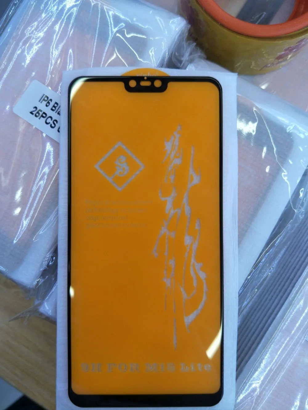 Bonaier Mi8 Lite 9H Полностью клеящаяся закаленная Защитная стеклянная пленка для экрана