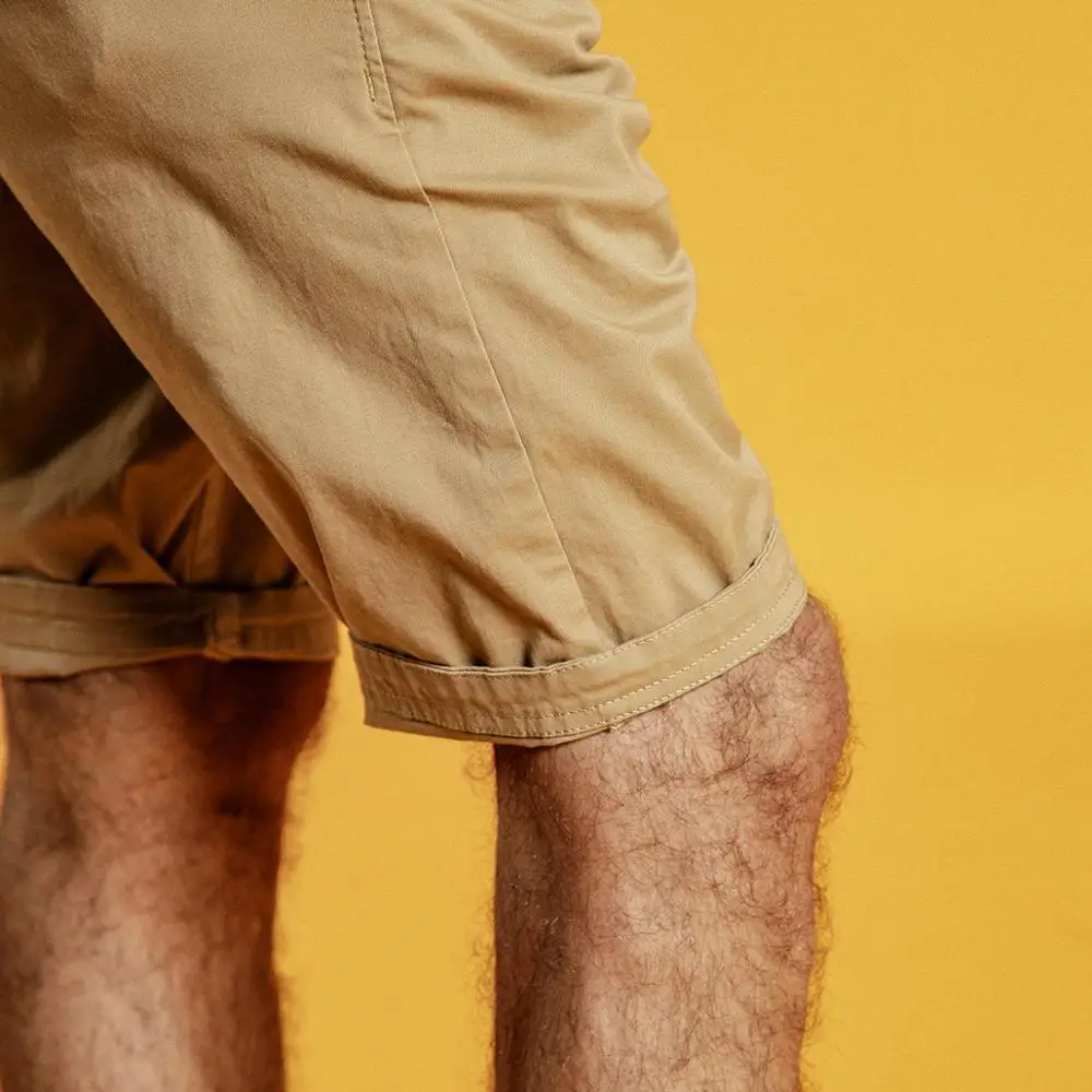 Шорты SIMWOOD мужские однотонные хлопок приталенные до колен повседневная одежда