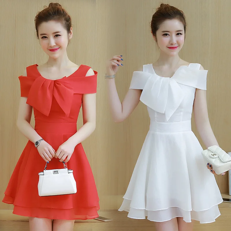 New Arrival 2017 Autumn Womens Slim Sweet Hollow Lanon Dresses Lady Patchwork Cross Floral Dress Vestidos 544749 | Женская одежда