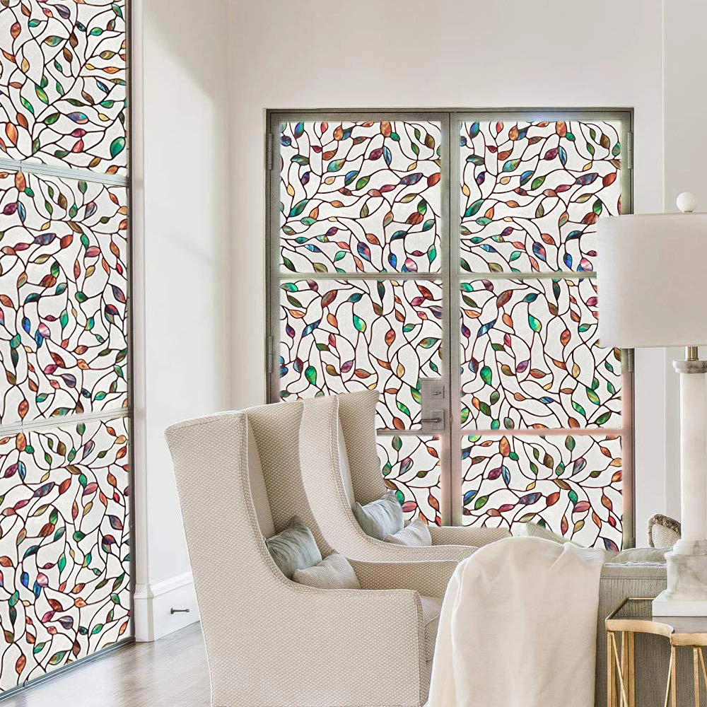 Конфиденциальность 3D цветной лист не клейкая стеклянная пленка свет УФ