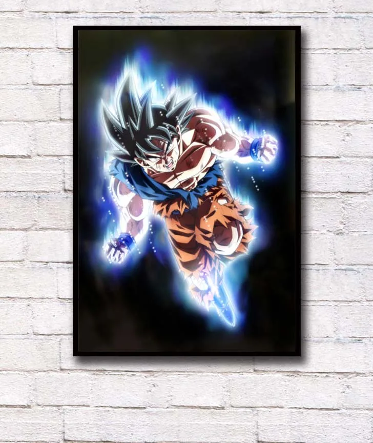 FX060 Dragon Ball Super Ultra Instinct Goku Япония Аниме Комикс горячий плакат искусство шелковые светлые холщовые современная домашняя, комнатная, настенная Печатный Декор - Цвет: Лиловый