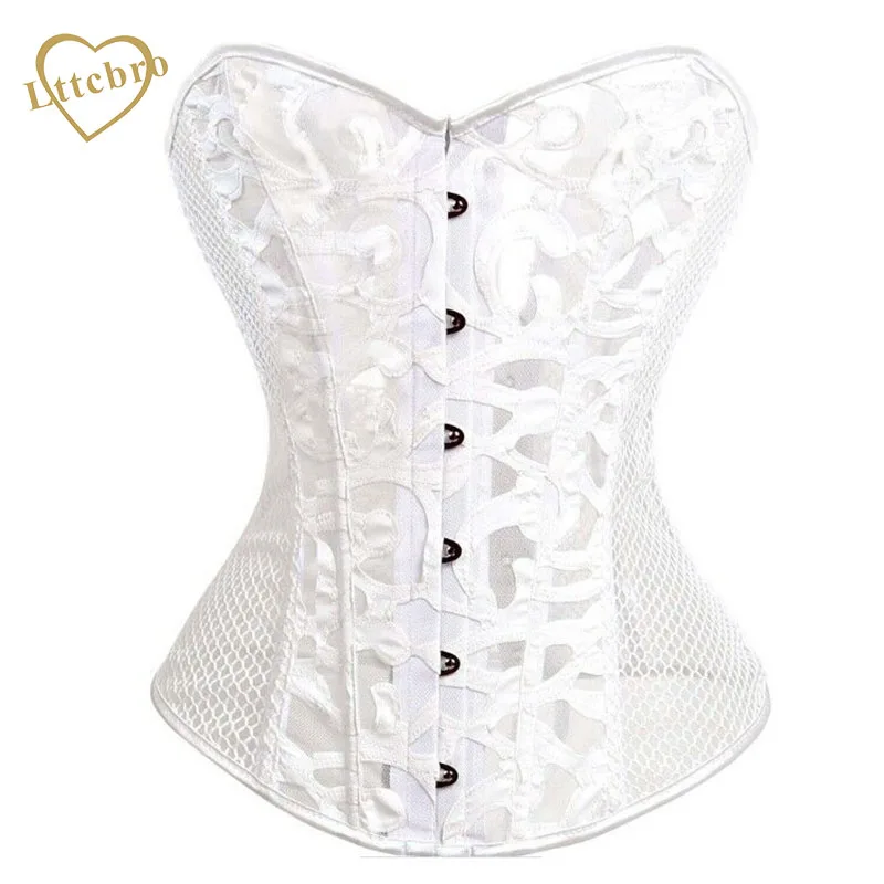 Женский кружевной корсет топ с стринги бюстье из сетчатой ткани корсетное нижнее