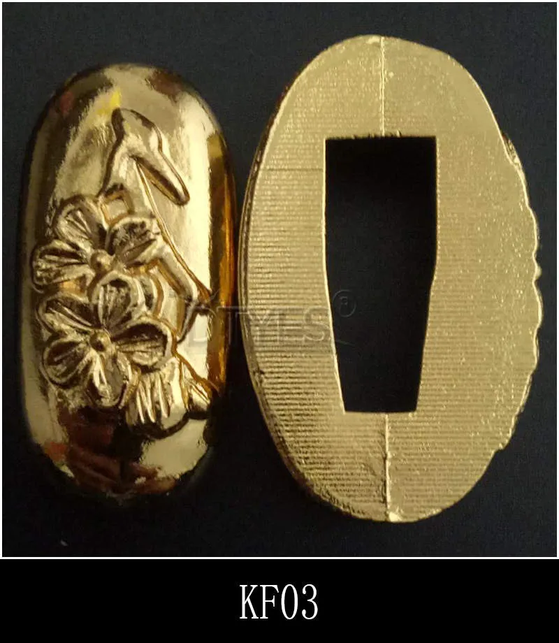 Пара сплава аксессуары для мечей нежные Fuchi& Kashira для японского самурая меч катана вакизаши Танто ручка KF01-KF20