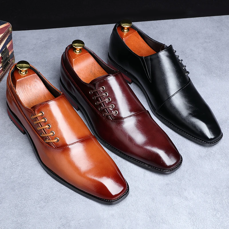 Men's casual leather shoes Men Comfortable flat lace up fashion man shoe for spring plus size 39-48 DD207 DD460 | Обувь