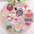 Термоклейкие нашивки для детской одежды, с рисунком единорога, лисы, наклейки-Аппликации, 1 шт.