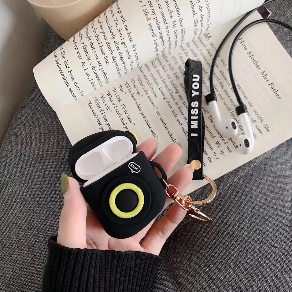 Новая силиконовая беспроводная bluetooth-гарнитура с 3D камерой для Apple Airpods1 2