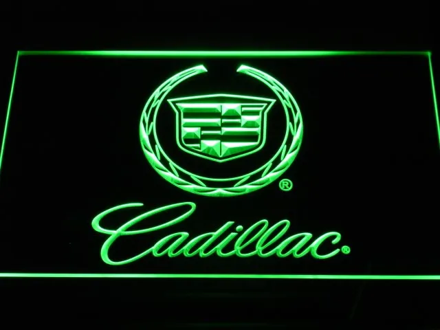 D041 Cadillac светодиодный неоновый знак с переключателем вкл/выкл 20 + цвета 5 размеров