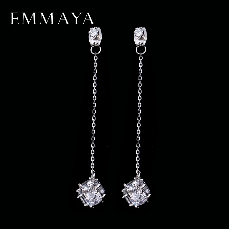 EMMAYA новые серебристые женские ювелирные изделия с белым кубическим цирконием