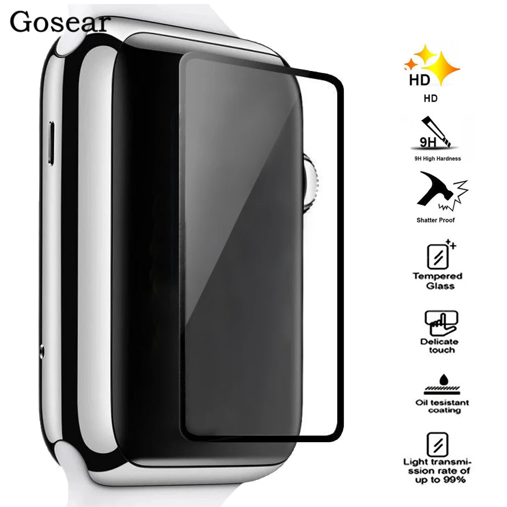 Защитная пленка для экрана Gosear из закаленного стекла твердость 9H Apple Watch iWatch i Wach