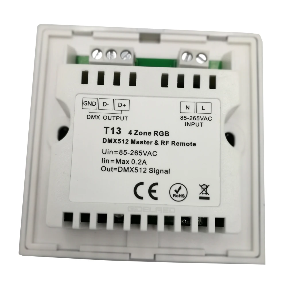 4 зоны DMX512 настенный контроллер Сенсорная панель диммер RGB/RGBW DMX пульт