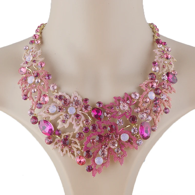 Модные свадебные украшения ожерелье наборы в виде кленового листа стиль горного