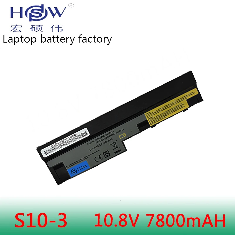 

HSW 7800mAh laptop battery for Lenovo IdeaPad S100 L09S6Y14 S10-3 L09M6Y14 S205 S110 S100c S205s U160 U165 9 cells bateria akku
