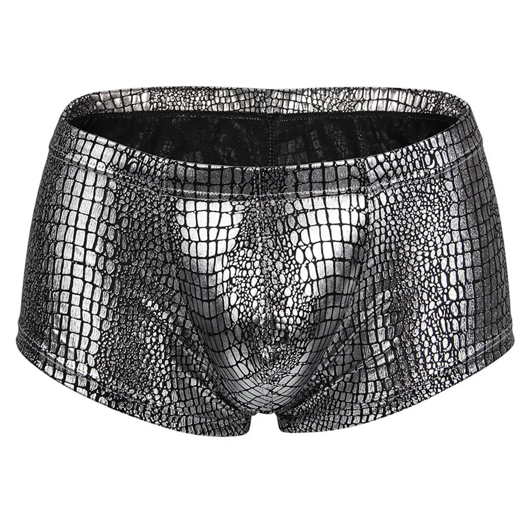 Мужское нижнее белье из искусственной кожи u образные трусы боксеры полиэстера с