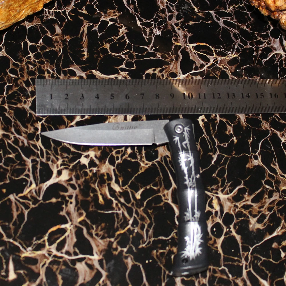 Складной Нож Бамбука Модель Карманный Отдых На Природе Выживание Тактические