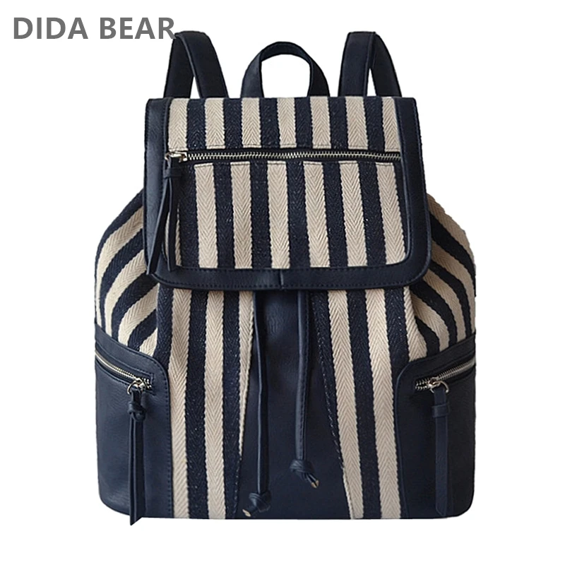 DIDA BEAR 2018 женские холщовые рюкзаки большой школьный рюкзак для девочек подростков