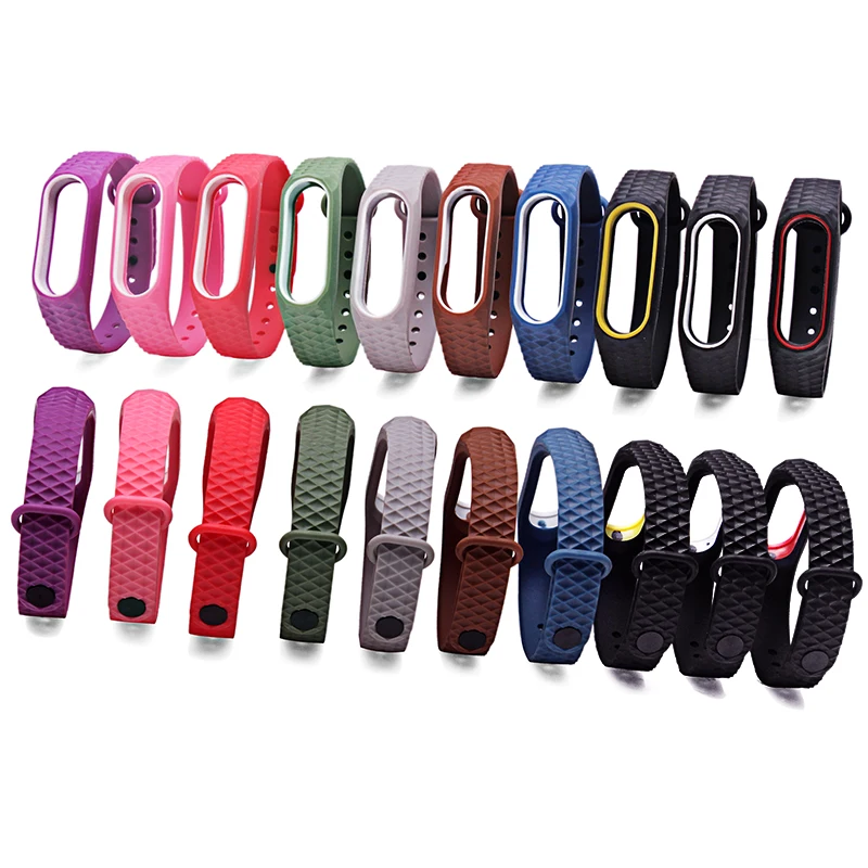 Силиконовый ремешок BOORUI для mi band 2 аксессуары miband2 сменный цветной браслет с