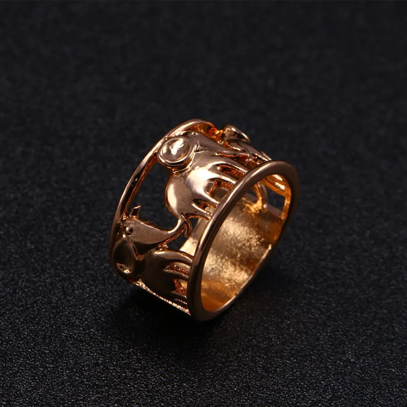 Женское кольцо в виде слона WALERV милое модное золотистое унисекс с забавными