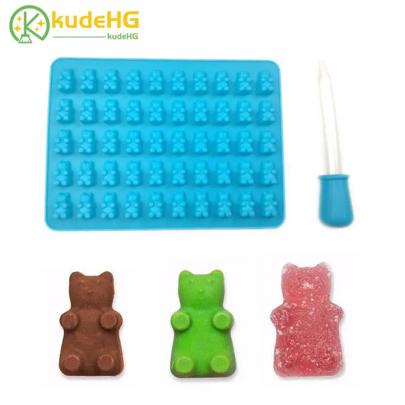 2019 модные формы для тортов 1 комплект 50 силиконовые полости Gummy медведя шоколада