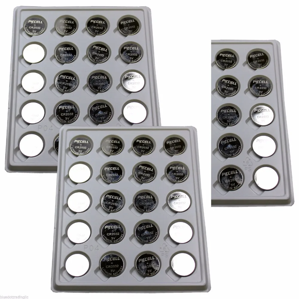 

50 шт., батарейка PKCELL 3 в, литиевая Кнопка CR2032 BR2032 DL2032 5004LC ECR2032 KCR2032 EE6227, Кнопочная монетница для часов