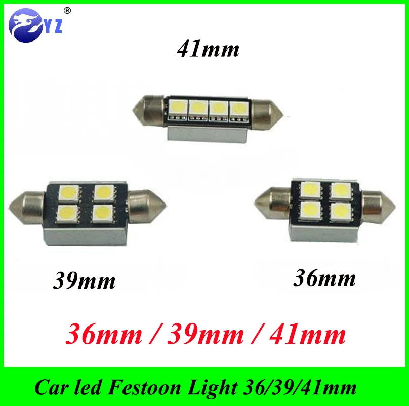 5 шт. холодный белый CANBUS безотказный 36 мм 39 41 5050 C5W Festoon 4SMD DE3423 6418 12v Лампочка для