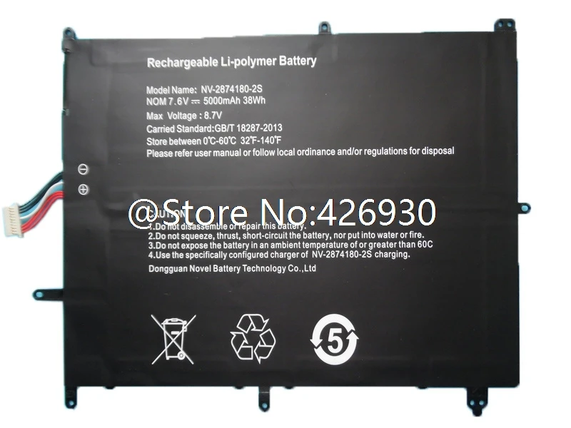 

Laptop Replacement Battery For Imuz For StormBook14 Apollo For StormBook14 Office 7.6V 5000MAH Black New