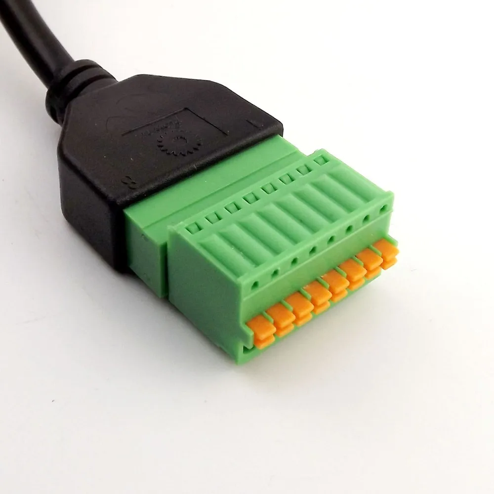 2 шт. разъем Ethernet RJ45 для 8-контактного AV-терминала блок без пайки адаптер кабеля 25